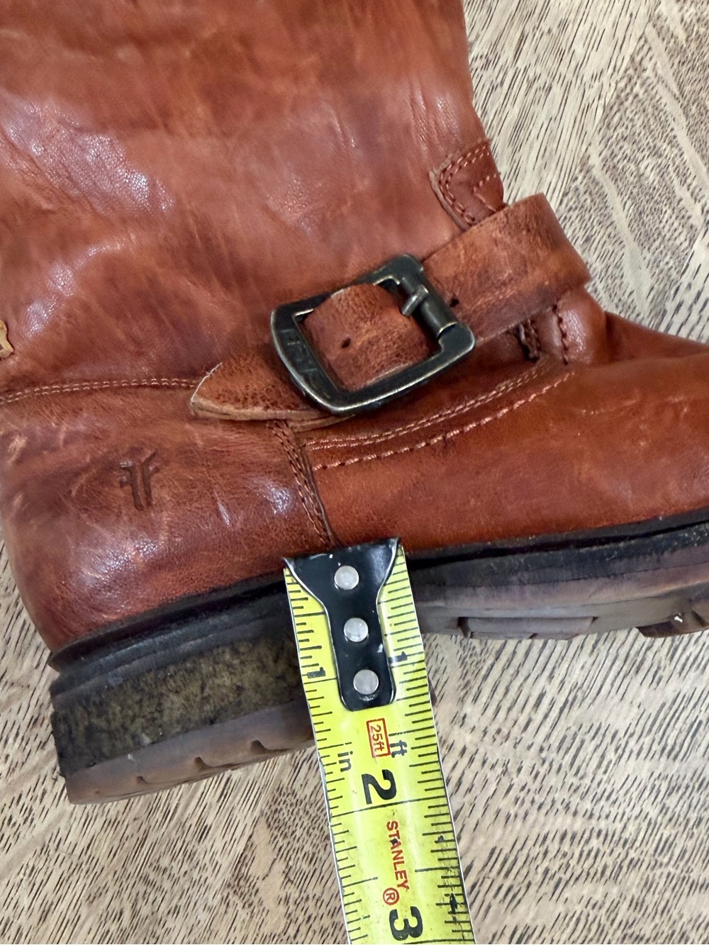 Frye Valerie OTK boots Cognac 7-1/2 7.5 women’s Over Knee Fold Down - Picture 15 of 16